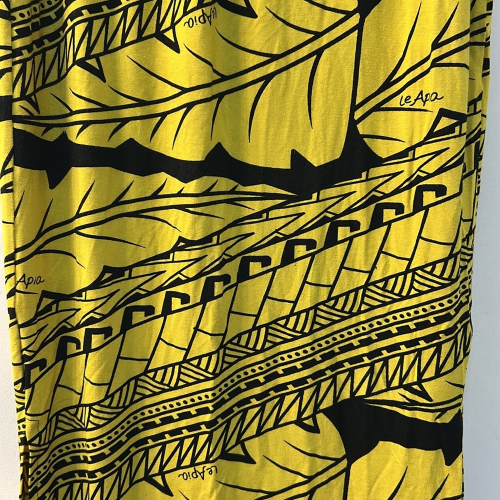 Missing Polynesia Yellow And Black Patterned Maxi… - image 3